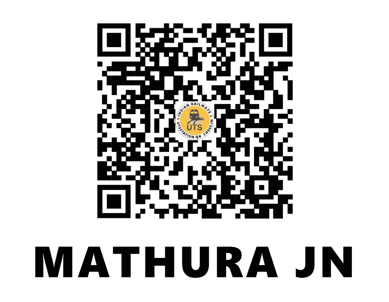 UTS QR Code for MATHURA JN - MTJ - NC (UTTAR PRADESH)